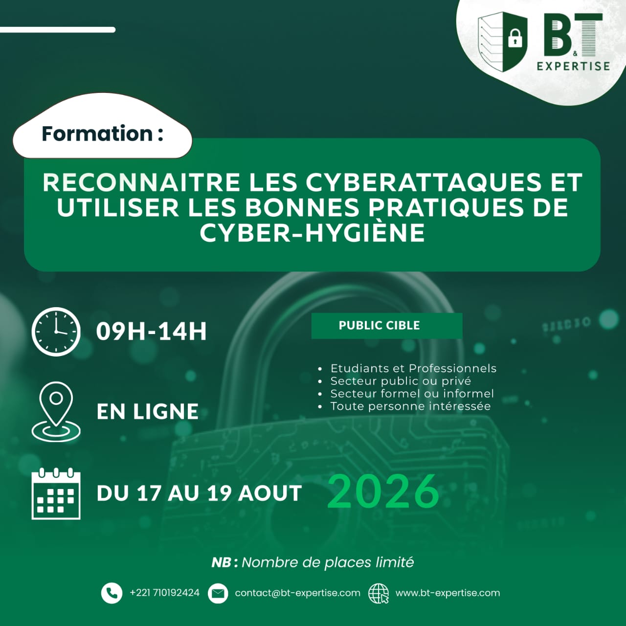 Formation Reconnaître les cyberattaques et cyber-hygiène