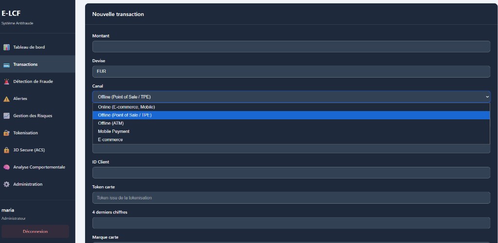 E-LCF - Système Antifraude